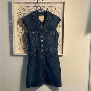 PAIGE Denim Jaxsyn Button-Front Mini Dress